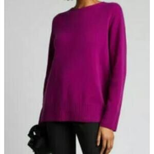 THE ROW Sz XS Wool Cashmere Purple Pullover Sweater Sibel Oversize